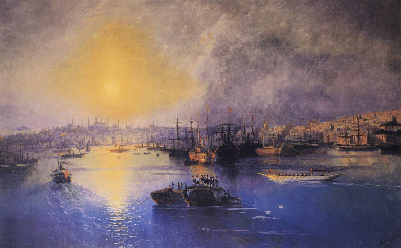 Ivan Aivazovsky. Estambul Puesta de sol