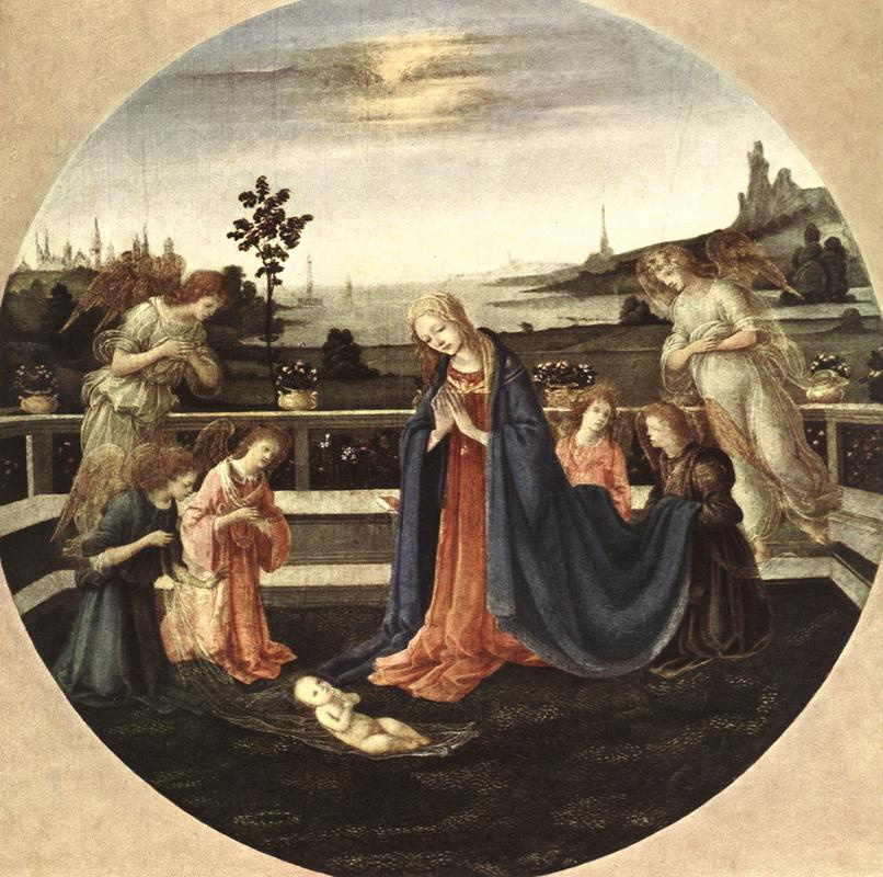 Filippino Lippi. The child worship