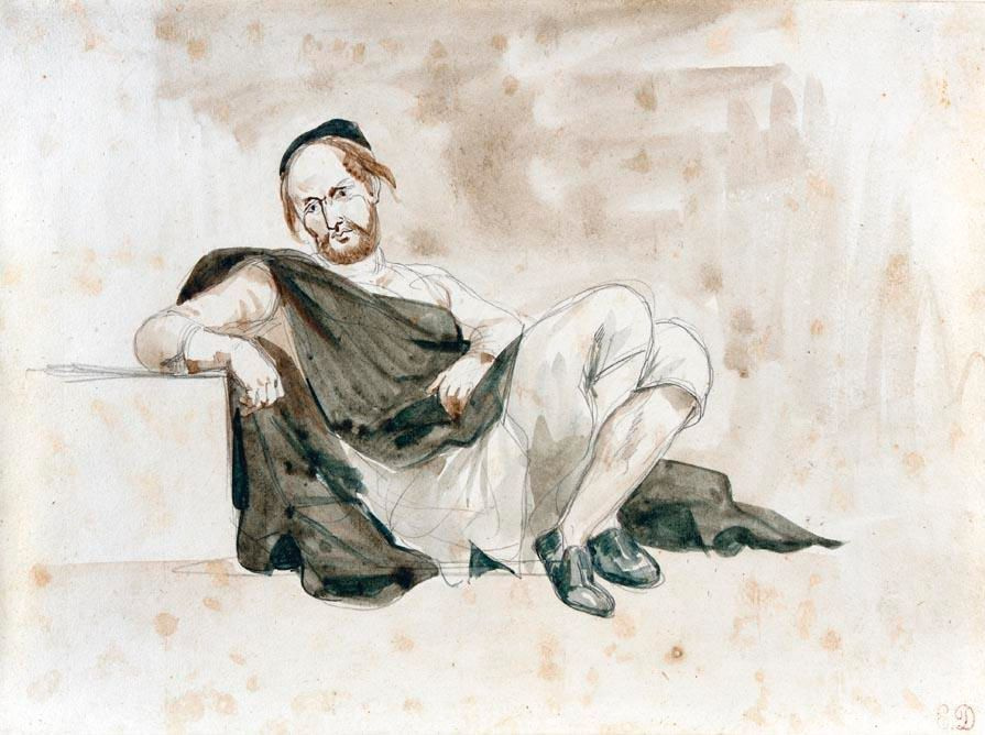 Eugene Delacroix. Sentado marroquí