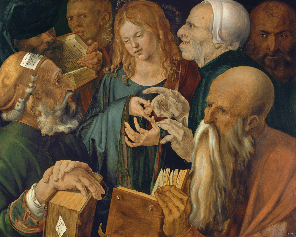 Albrecht Durer. Cristo entre los maestros