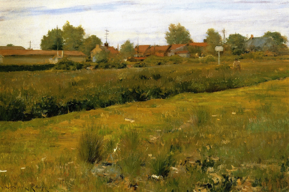 William Merritt Chase. Toits rouges de Bristol, Pennsylvanie