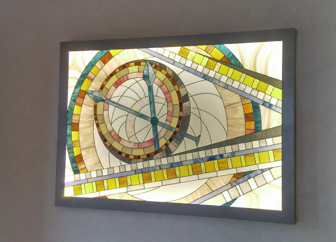 Stained glass panel