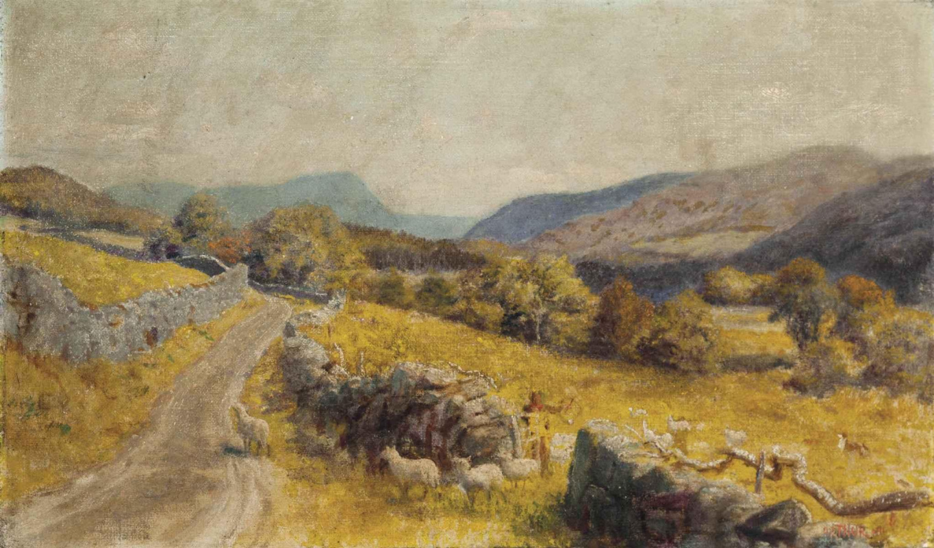 Arthur Hughes. Straße zum Beecher See, Nordwales