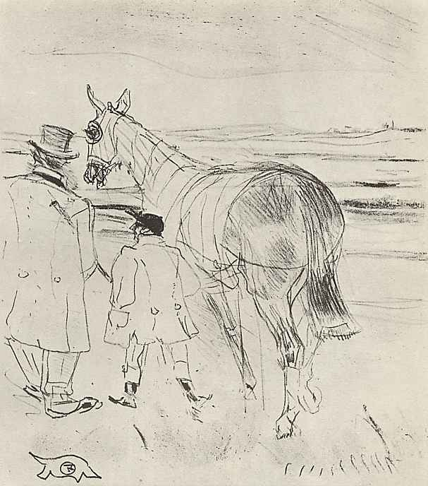 Henri de Toulouse-Lautrec. Trainer and jockey