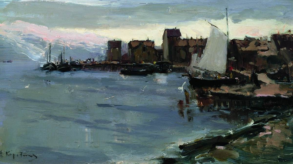 Konstantin Korovin. Harbor in Norway