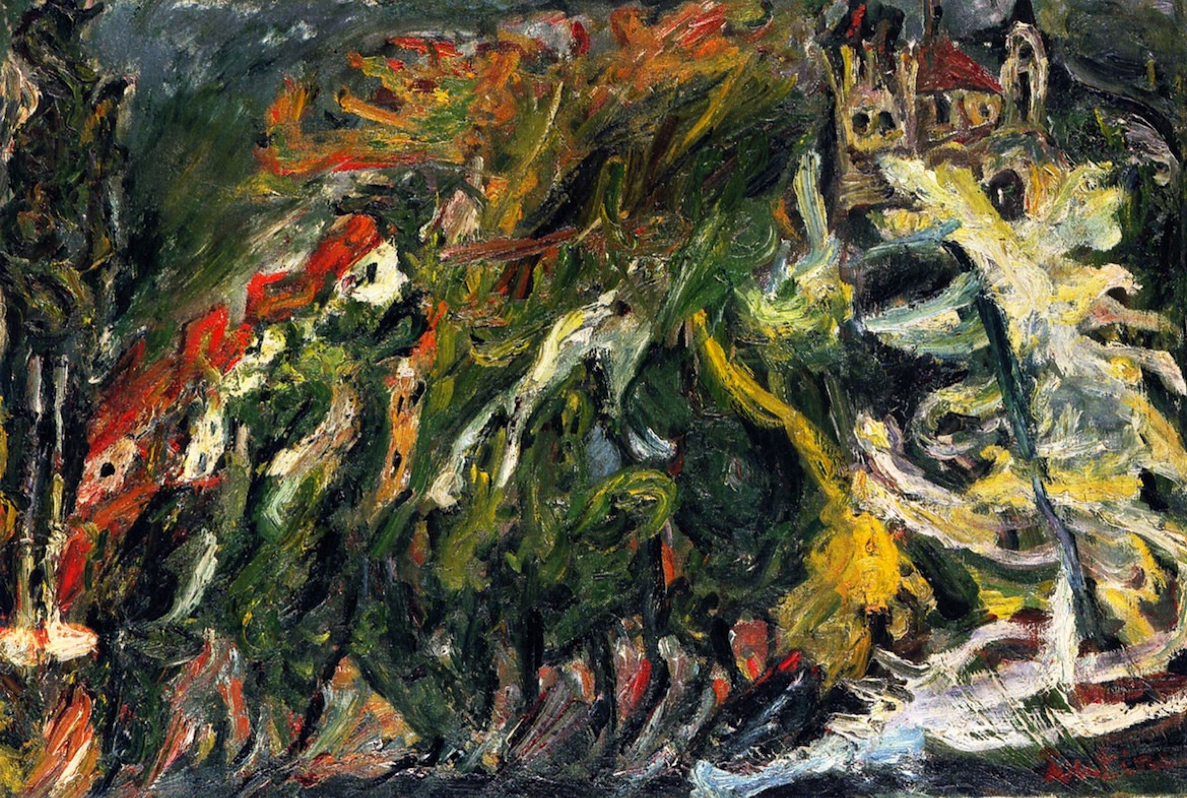 The house on the hill, Céret, 1921, 72×50 cm by Chaim Soutine 