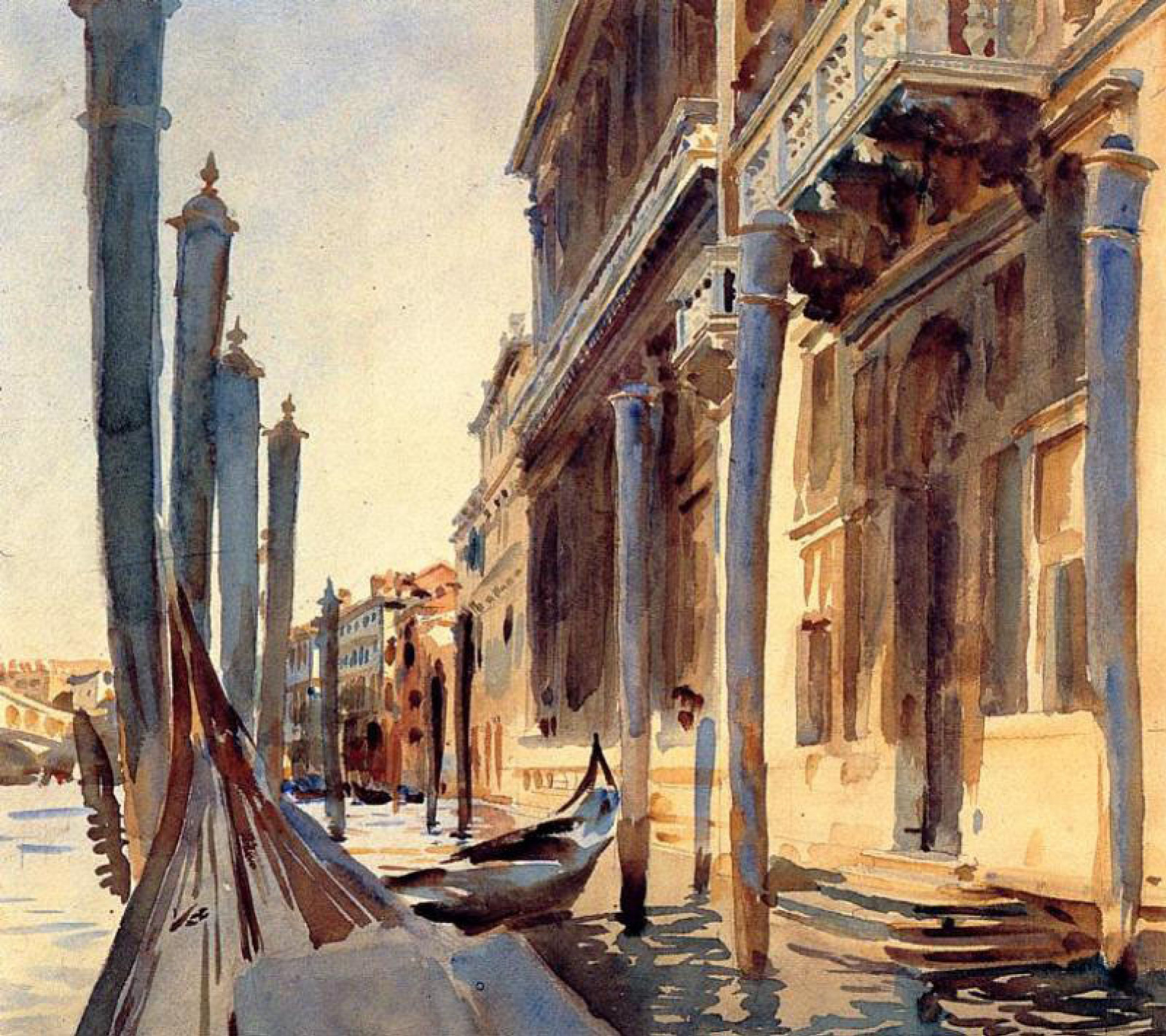 Original watercolor: high quality Grand canal, Venice