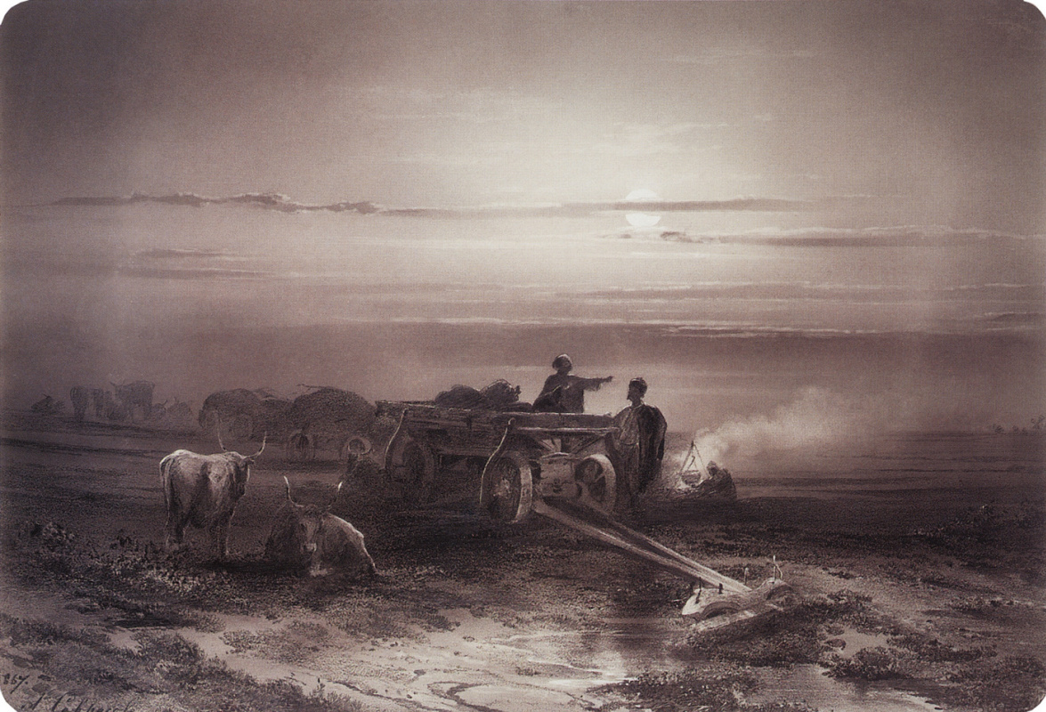 Alexey Savrasov. The rest of the convoy Chumakov in the desert