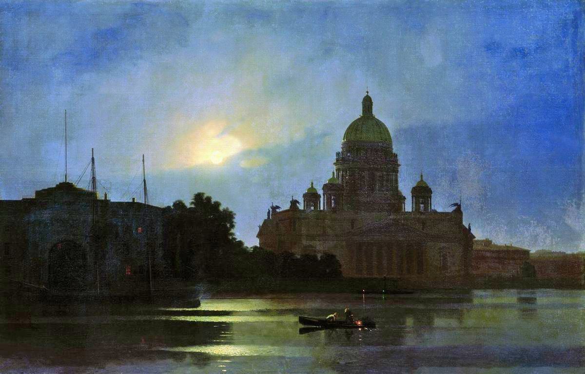 Arkhip Kuindzhi. Isaac's Cathedral in the moon light