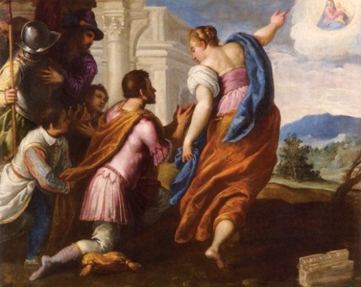 Jacopo Palma Junior. She explains the vision of the Emperor Augustus