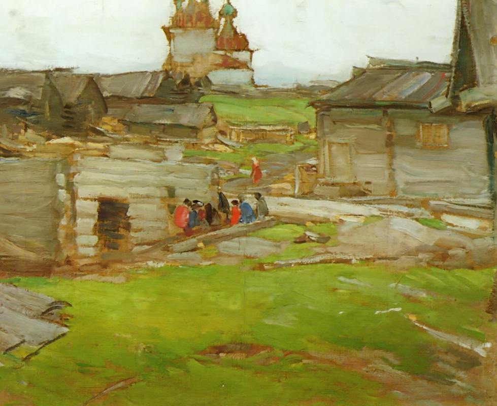 Abram Arkhipov. Landscape (Sketch with the frame)