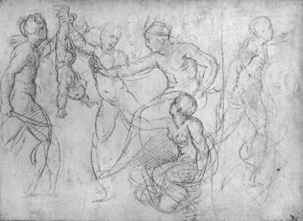 Raphael Sanzio. The court of Solomon, a study