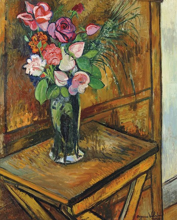 Suzanne Valadon. Vase Blumen auf dem Tisch
