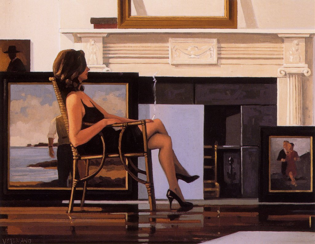 Jack Vettriano. The model and the drifter