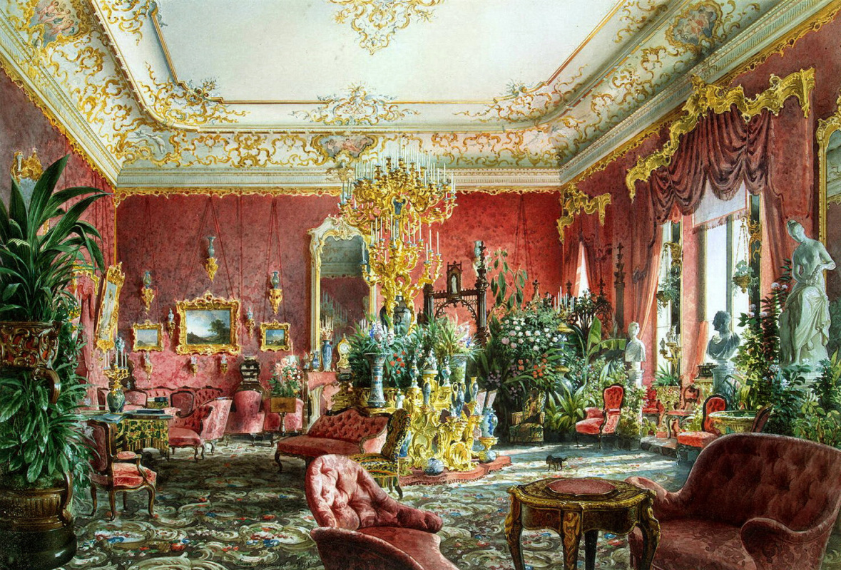 Luigi Premazzi. Large living room of the Mikhailovsky Palace