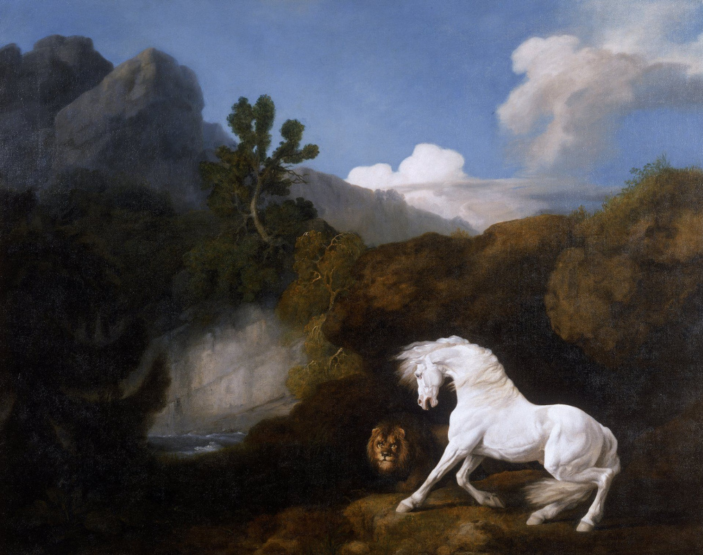 George Stubbs. Horse frightened by a lion