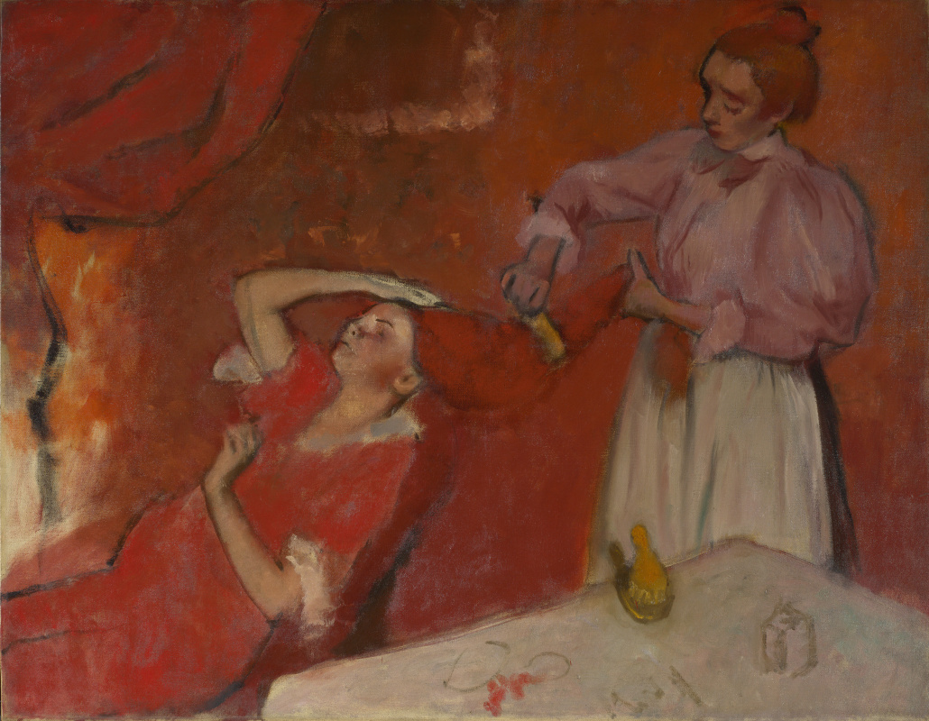 Edgar Degas. Combing hair (Hair)