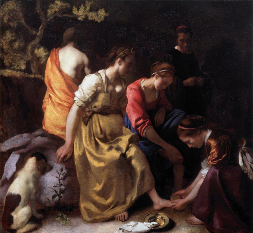 Jan Vermeer. Diana with nymphs