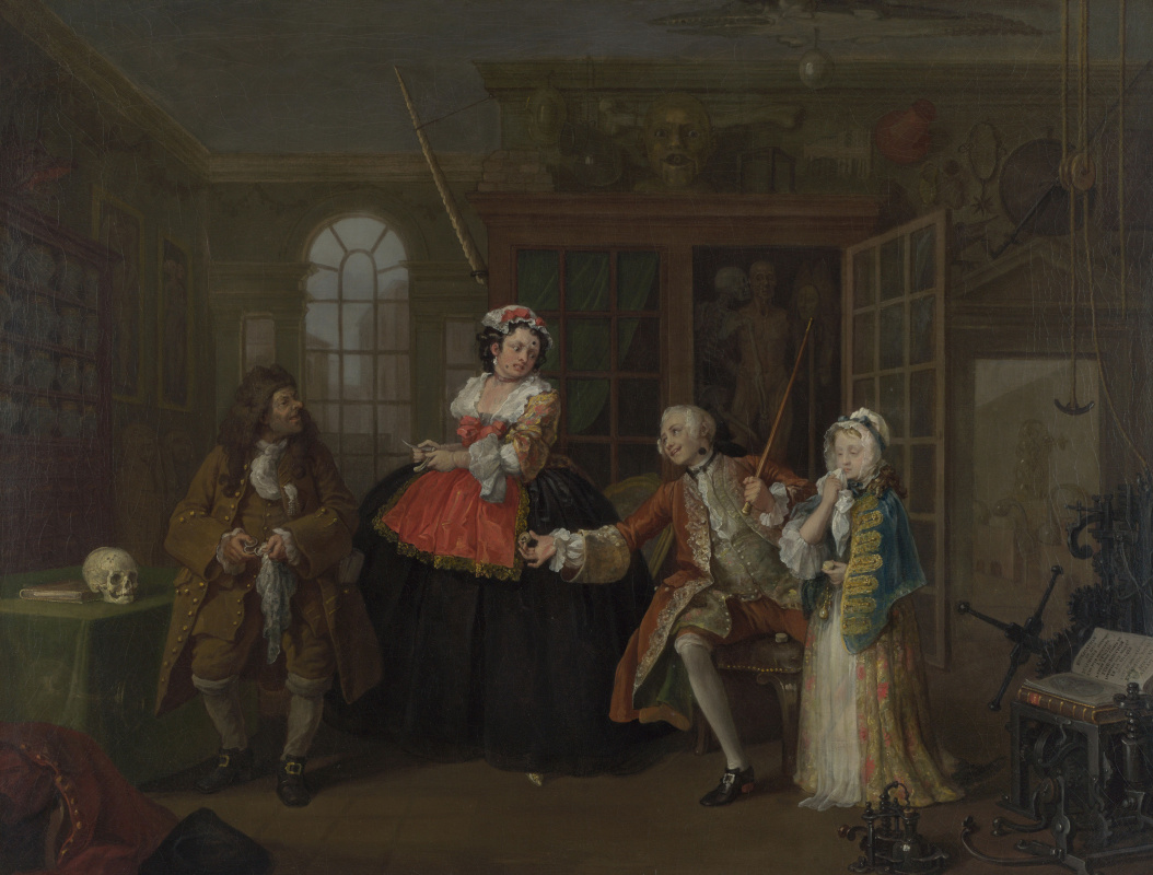 William Hogarth. A fashionable marriage. Part 3. The visit to the quack