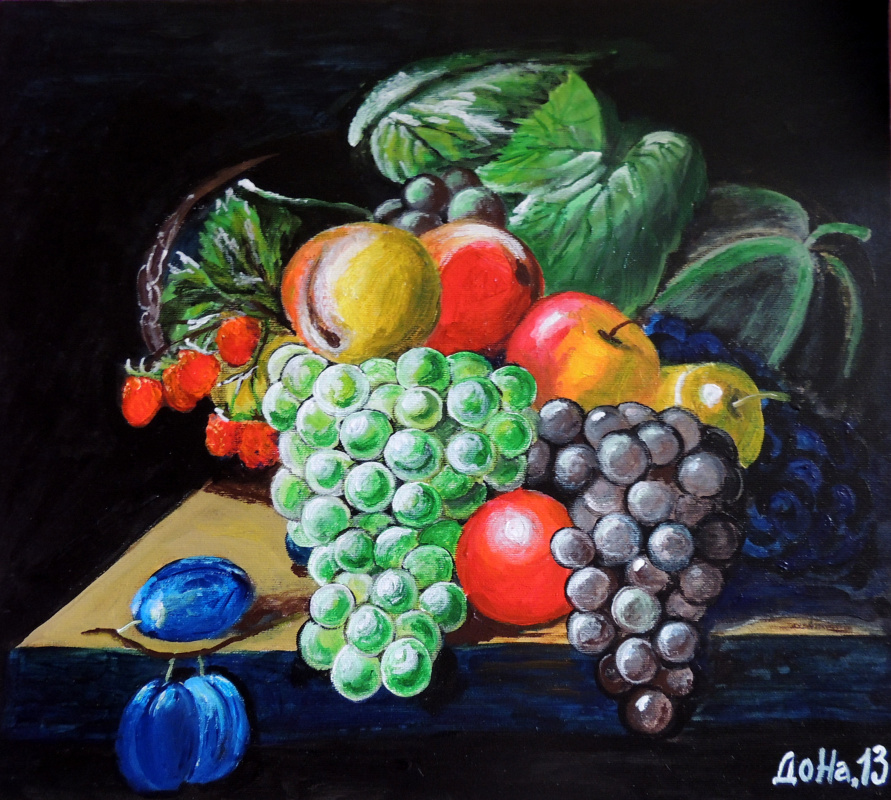 Still life with grapes