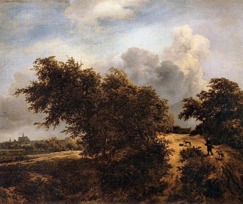 Jakob van Isaacs Ruisdael. Road in the dunes near haarlem