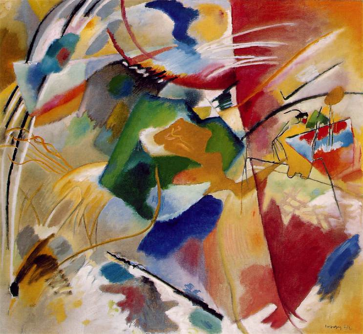 Wassily Kandinsky. Painting with green centre