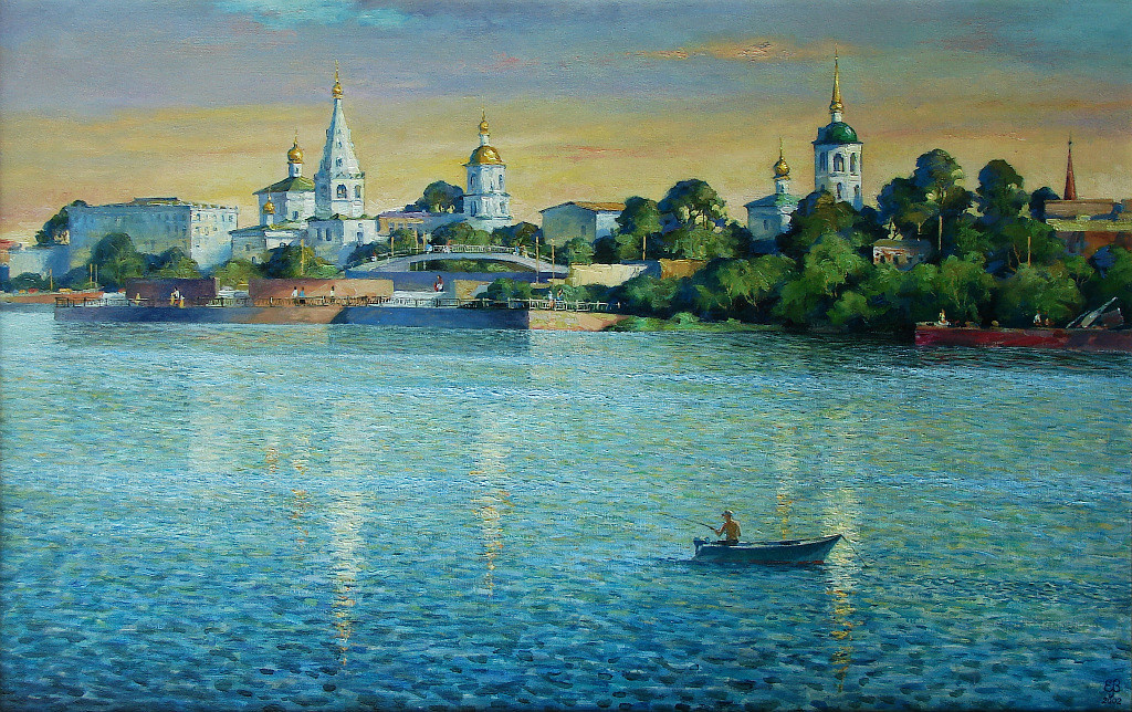 Valerij Petrovič Erofejevski. "Od stoletja do stoletja", 2002, olje na platnu, 62,5x100