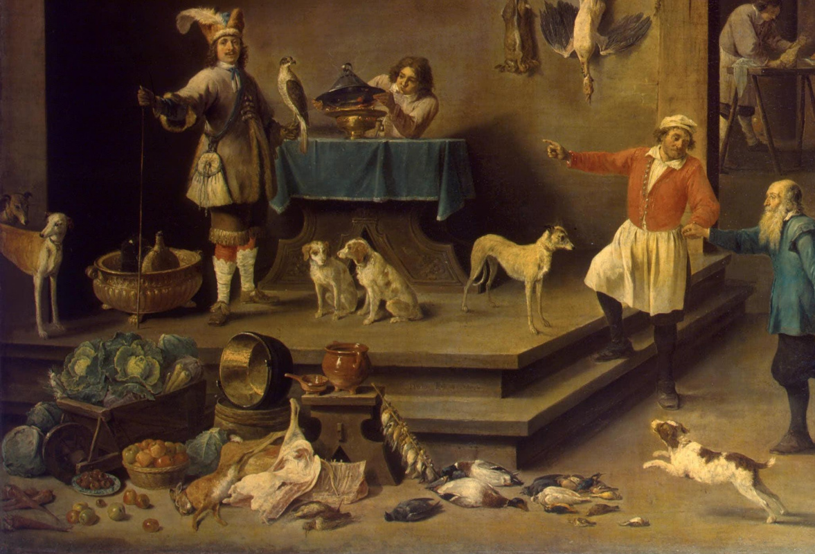 David Teniers the Younger. Kitchen. Fragment: Allegory of the Earth