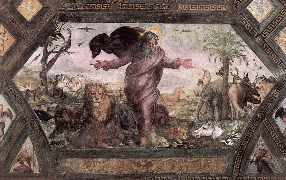 Raphael Santi. The creation of animals