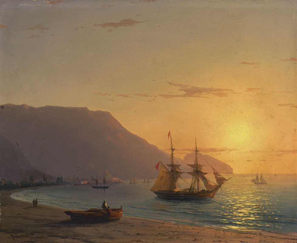 Ivan Aivazovsky. Sunset. Crimea