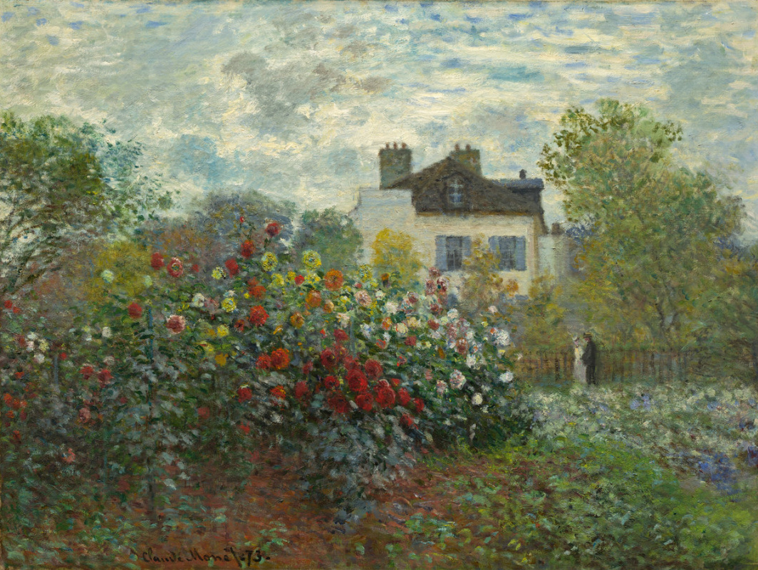 Claude Monet. The garden of Monet at Argenteuil. The sun