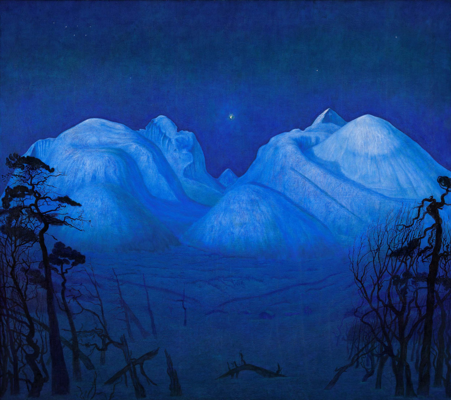 Harald Oskar Sohlberg. Winter Night in the Mountains