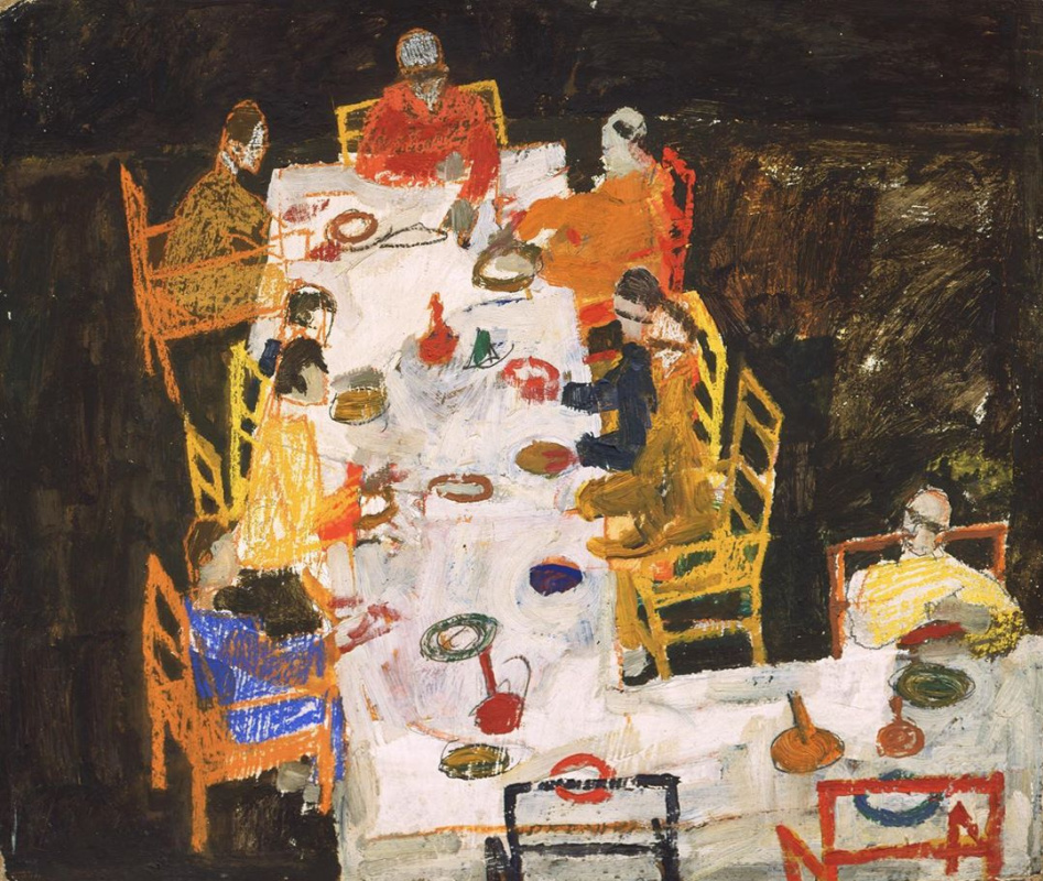 Egon Schiele. Boceto para un retrato de grupo (amigos)
