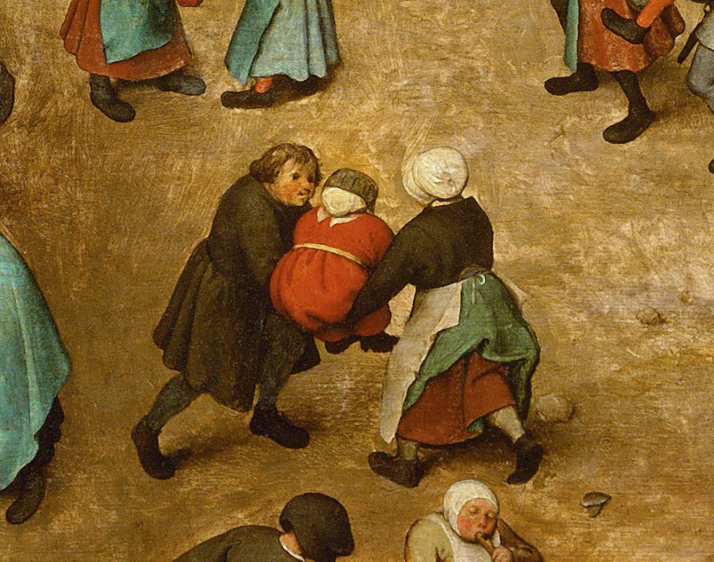 Pieter Bruegel The Elder. Children's games. Fragment 9