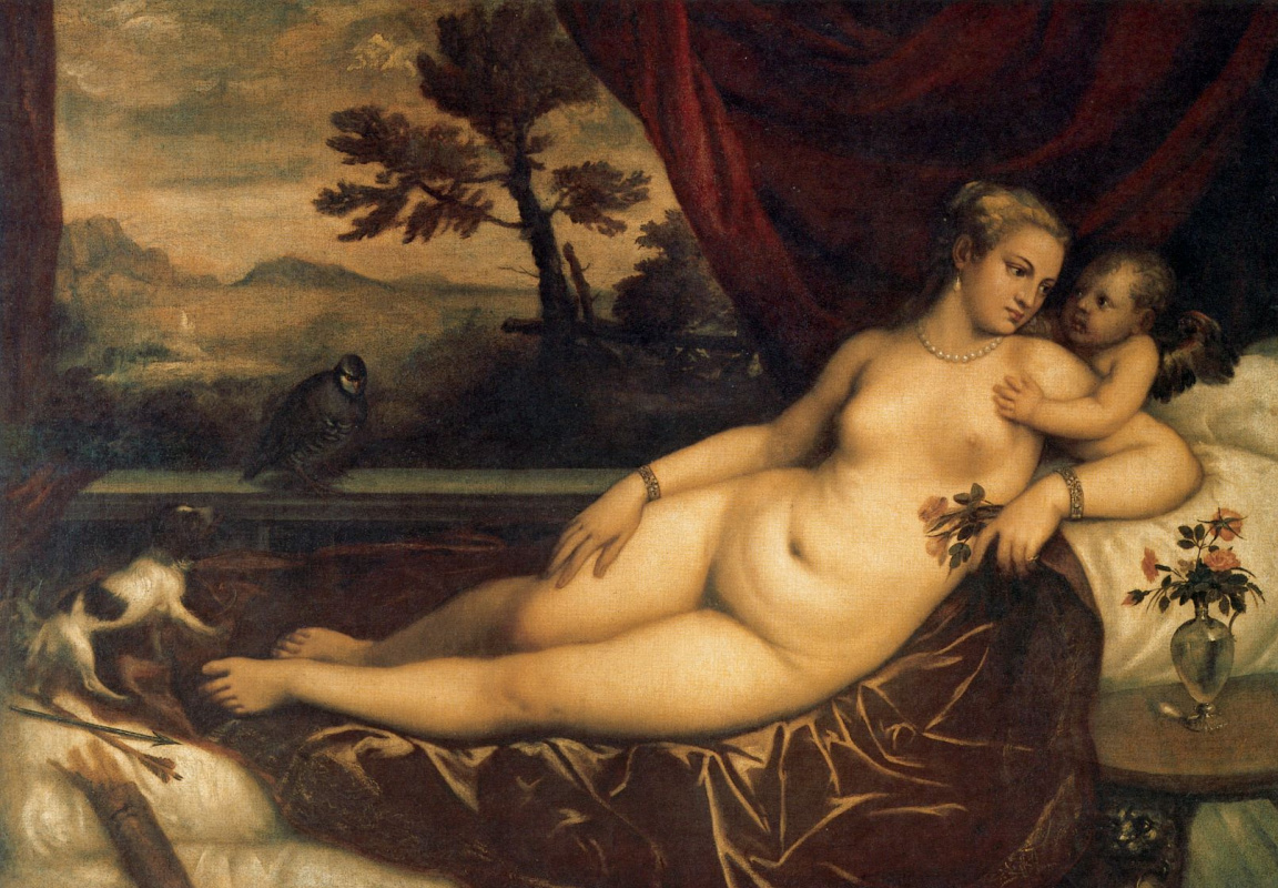 Titian Vecelli. Venus and Cupid