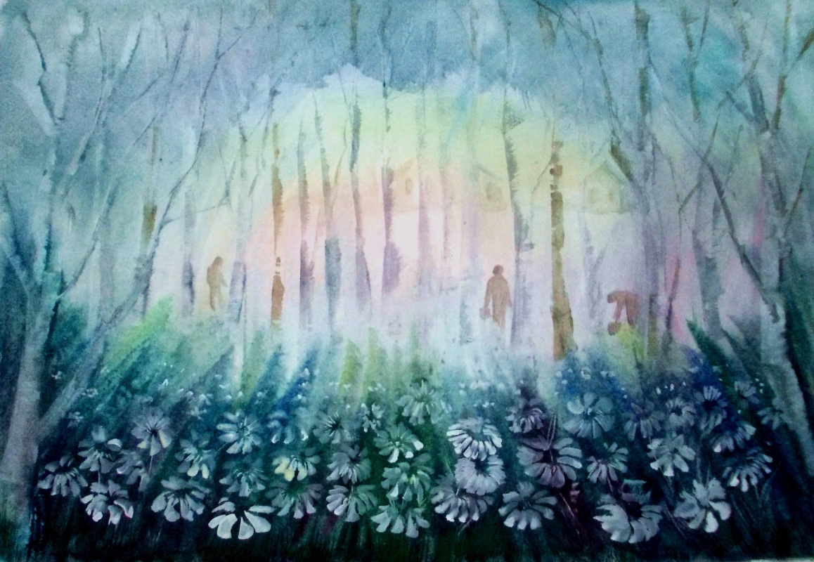 Svetlana Ivanovna Kataeva. "Forest coolness",boom..AKV,gouache