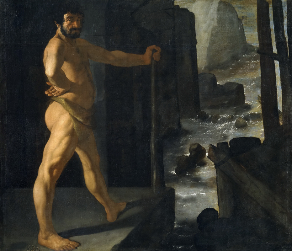 Francisco de Zurbaran. Hercules blocked the river Alpheus