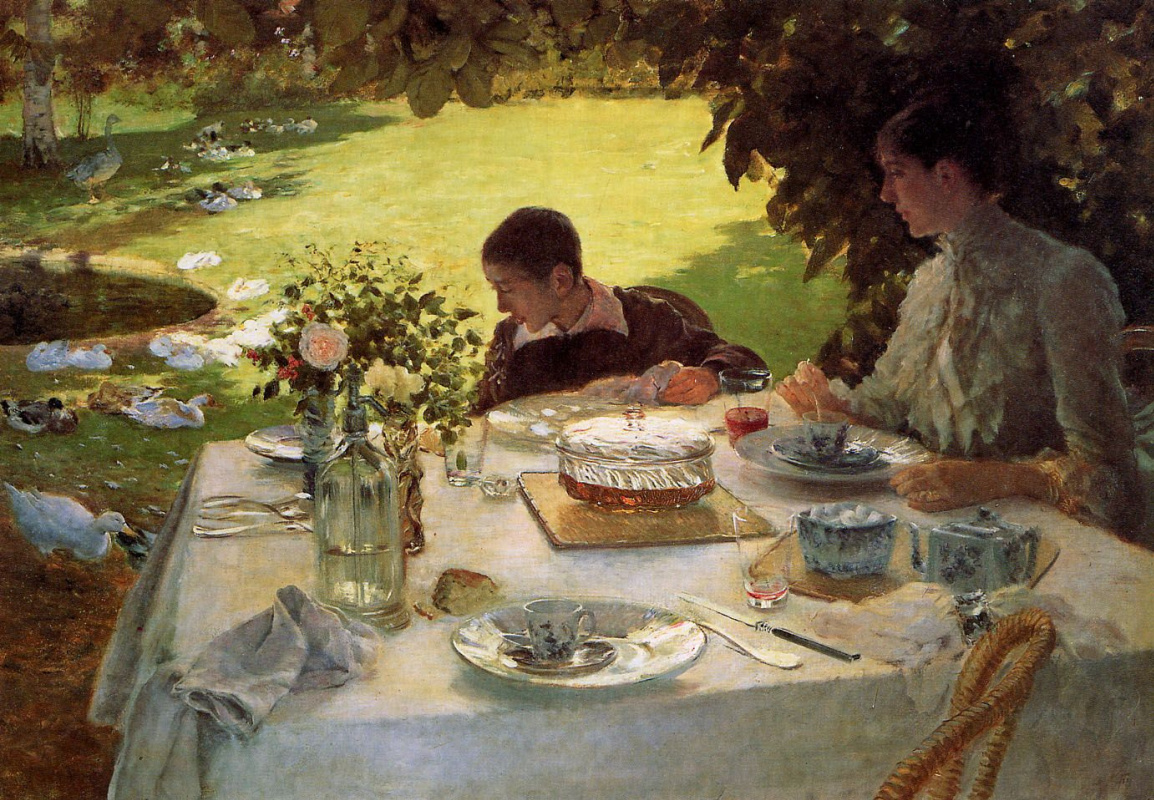 Giuseppe de Nittis. Breakfast in the garden