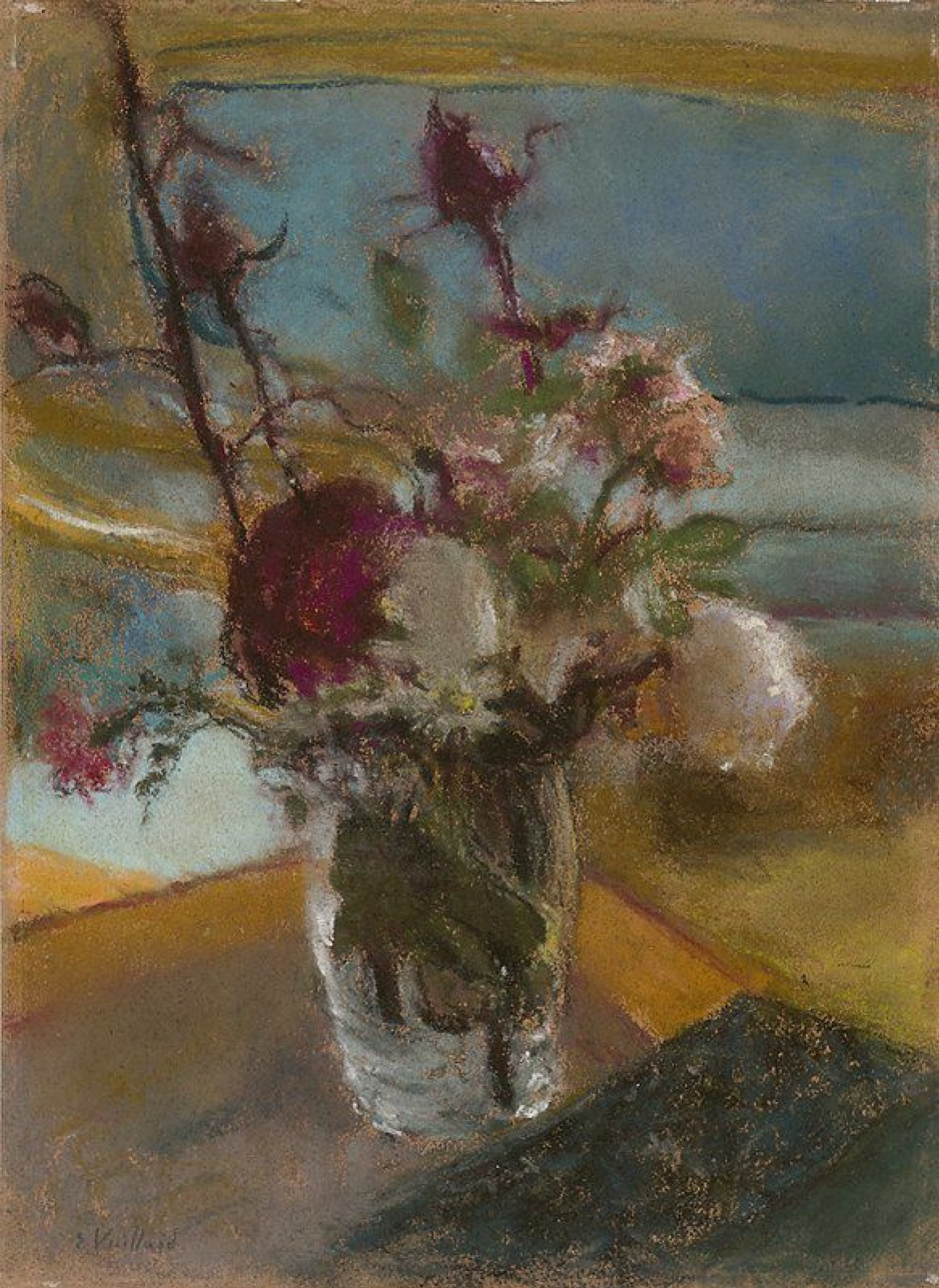 Jean Edouard Vuillard Vase with flowers, 1905, 24×32 cm