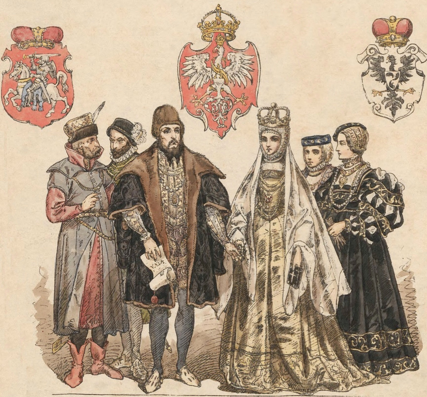 Jan Matejko. Zygmunt August and Barbara Radzivilova with the courtiers