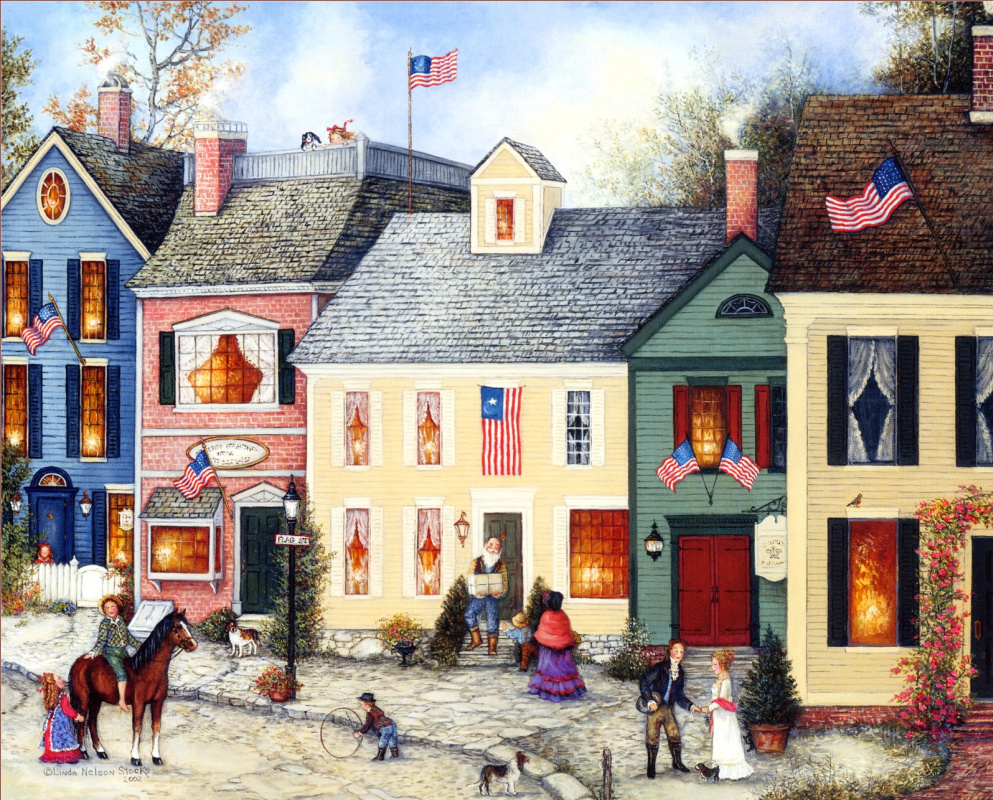 Linda Nelson Stokes. Flag street