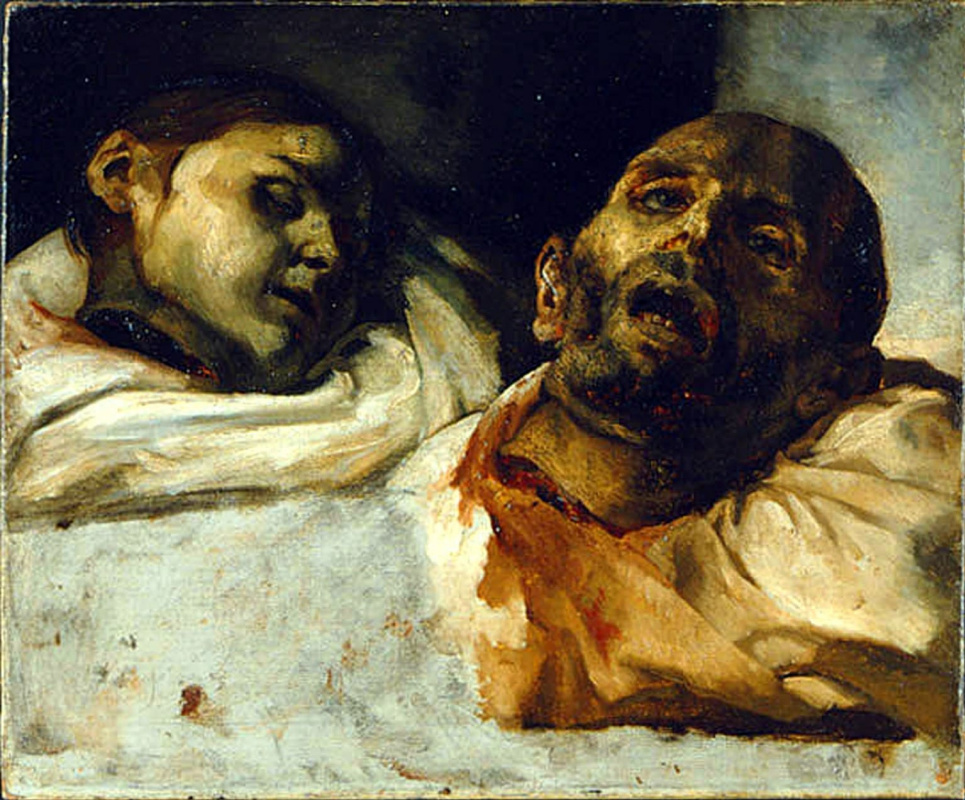 Théodore Géricault. Guillotine chopped off heads