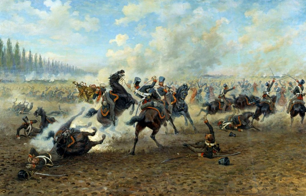 Victor Vikentyevich Mazurovsky. Cavalry battle