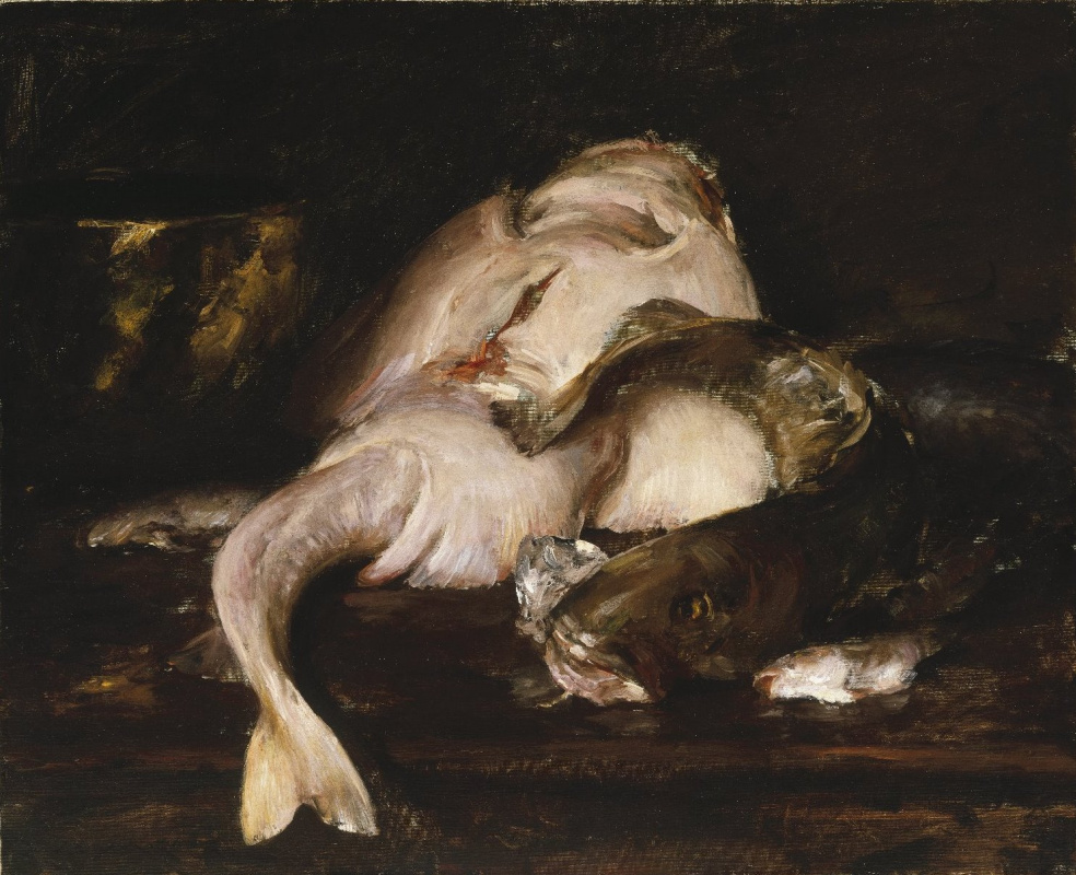 William Merritt Chase. Still life. Fish