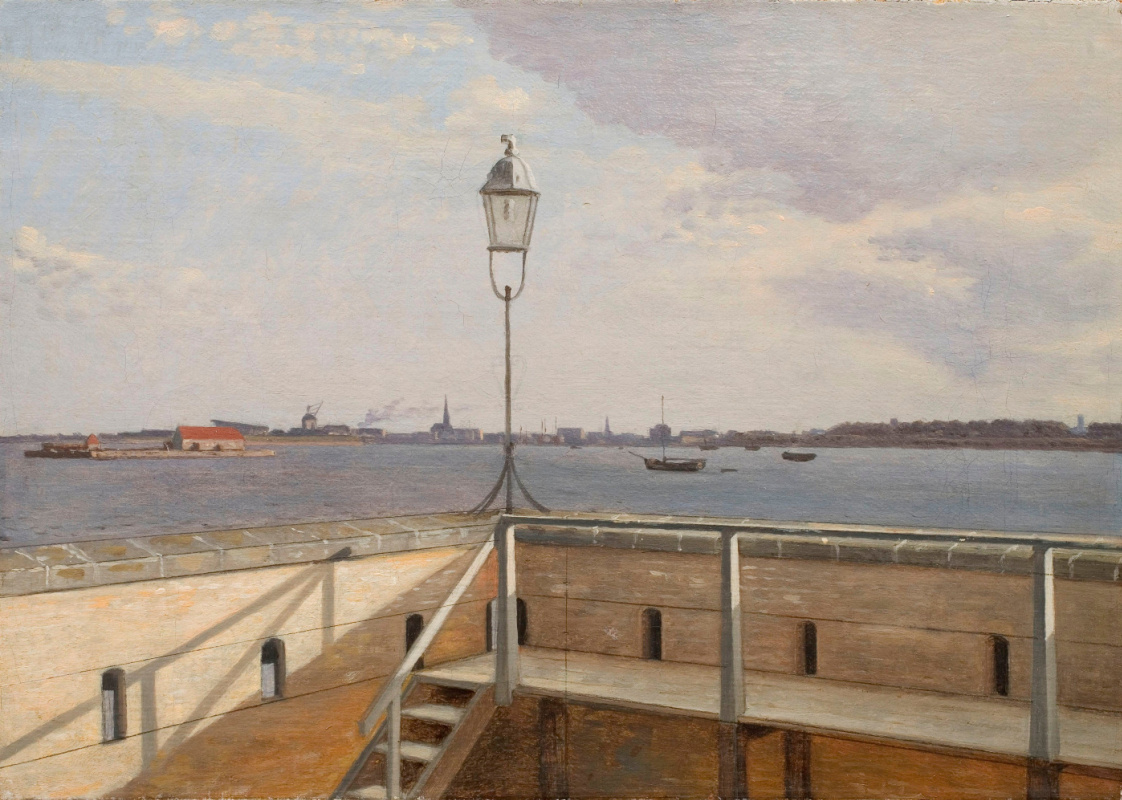 Christopher Wilhelm Eckersberg. View from Trekroner battery to Copenhagen