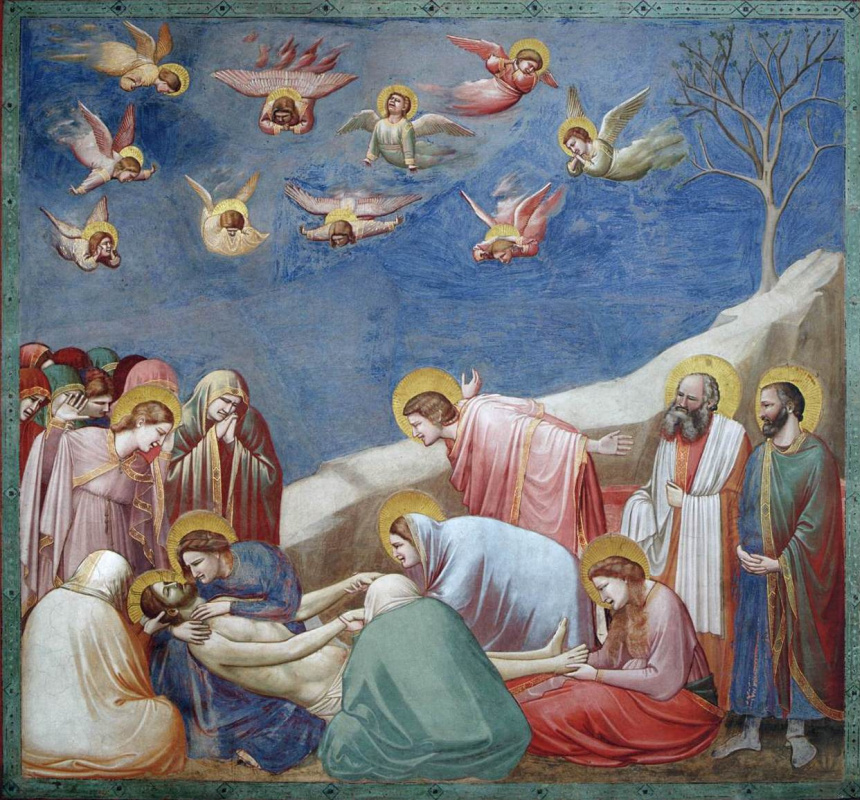 Giotto di Bondone. Lamentation of Christ. Scenes from the life of Christ