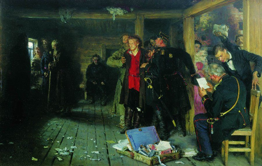 Ilya Efimovich Repin. The arrest of the propagandist