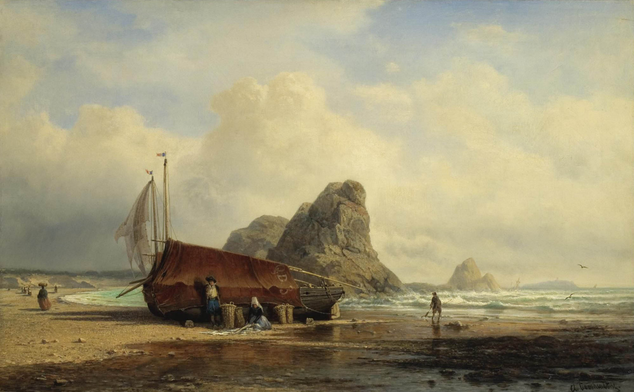 Alexey Petrovich Bogolyubov. Scene on the coast, Brittany