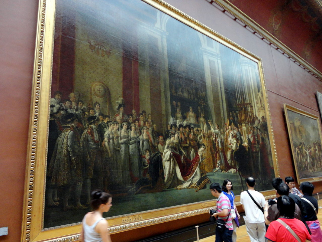 The coronation of Napoleon in Notre Dame Cathedral on 2 December 1804