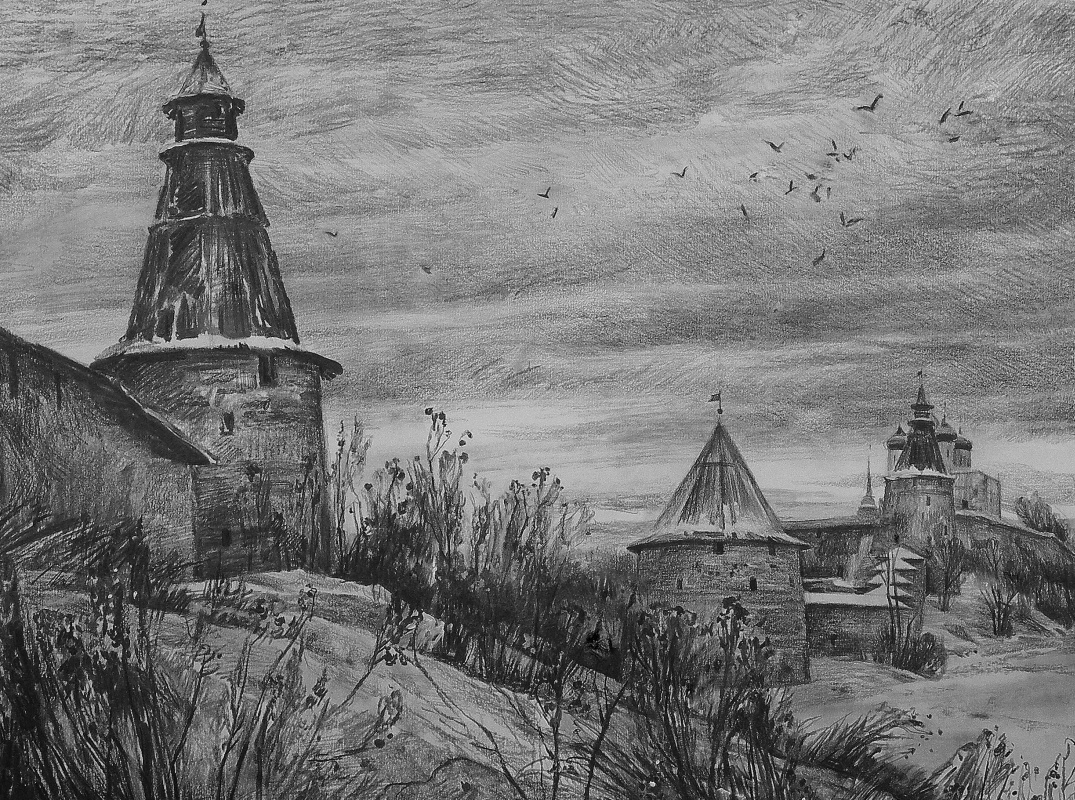 Oleg Borisovich Zakharov. From the High towers and walls of the Roundabout town. ( Pskov )